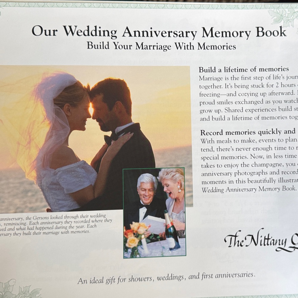 Floral Vintage Wedding Anniversary Memory Book - Picture 4 of 4